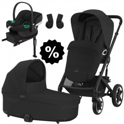 CYBEX Set Talos S Lux + korba + adaptéry + autosedačka + základna 2024 Moon Black Black Frame – Zboží Dáma