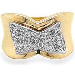 Beny Jewellery Prsten z Kombinovaného Zlata se Zirkony k1140201
