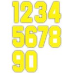 Nažehlovací čísla na dresy sada - žlutá, výška 15 cm – Zboží Dáma Nažehlovací čísla na dresy sada - žlutá, výška 15 cm – Zboží Dáma