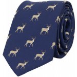Kravata s jeleny tmavomodrá – Zboží Dáma