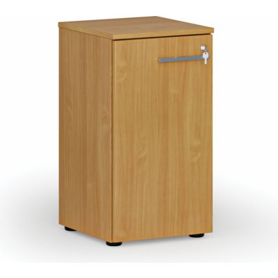 Primo Nízká kancelářská skříň s dveřmi WOOD, 740 x 400 x 420 mm, buk – Zboží Mobilmania