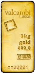 Valcambi zlatý slitek 1 kg