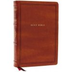 NKJV, Wide-Margin Reference Bible, Sovereign Collection, Leathersoft, Brown, Red Letter, Comfort Print – Zboží Mobilmania