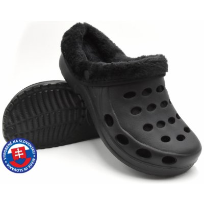FLAMEshoes dámské zateplené clogsy A-002-M černé – Hledejceny.cz