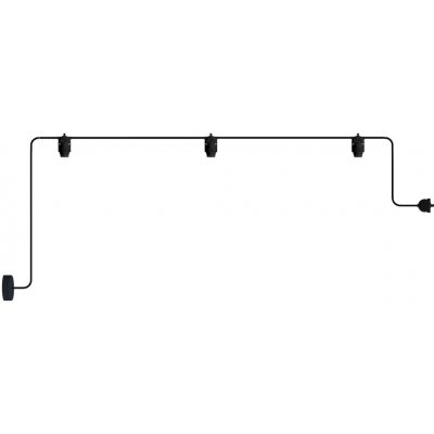 creative cables Eiva venkovní světelný řetěz IP65 3 světla a baldachýn Barva: Černá – Hledejceny.cz