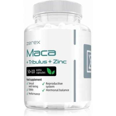 Zerex Maca + Tribullus + Zinc 60 kapslí – Hledejceny.cz
