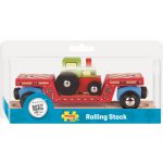 Bigjigs Vláček Vagon s traktorem + 2 koleje – Zboží Mobilmania