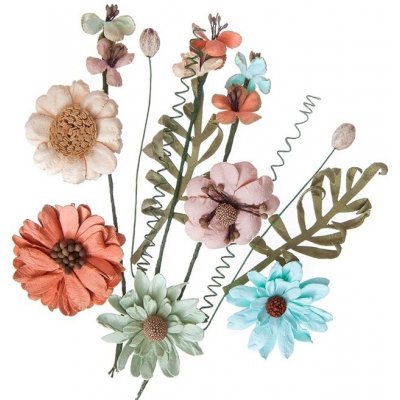 Papírové květiny Dusty Blush - sada 12 ks – Hledejceny.cz