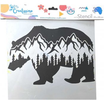 Creatissimo plastová šablona Medvěd 28 x 28 cm