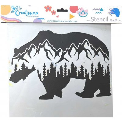 Creatissimo plastová šablona Medvěd 28 x 28 cm – Zboží Mobilmania