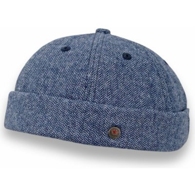 Krumlovanka Zimní vlněná čepice docker cap modrá rybí kost Ba-38150486/212 – Hledejceny.cz