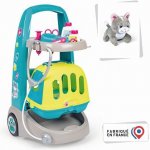 Smoby Zverolekársky vozík s kufríkom Veterinary Trolley pre plyšové mačiatko s 8 lekárskymi doplnkami SM340402 – Zboží Mobilmania