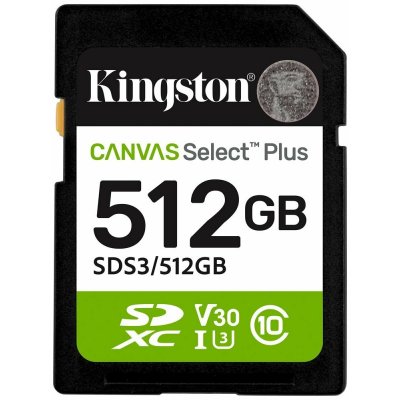 Kingston Canvas Select Plus Gen3 SDXC 512GB SDS3/512GB – Sleviste.cz