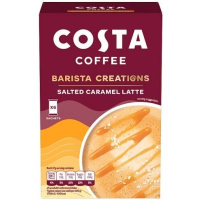 Costa Coffee instantní káva s příchutí slaný karamel 6 x 17 g – Zboží Mobilmania