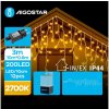 Vánoční osvětlení Aigostar LED Venkovní vánoční řetěz 200xLED 8 funkcí 13x0,6m IP44 teplá bílá | AI0463