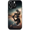 Pouzdro a kryt na mobilní telefon Apple Mobiwear Glossy Apple iPhone 15 Pro Max - G003G Astronaut na samotce