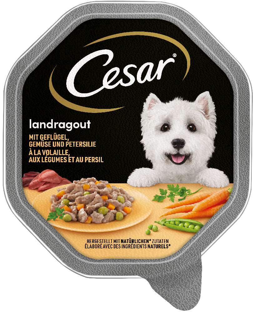 Cesar Adult Dog Klassik kuřecí zelenina a petrželka v omáčce 56 x 150 g
