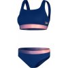 Speedo dámské dvoudílné plavky TEXTD DEEP U-BK 2PC AF 8-00308415498 modrý