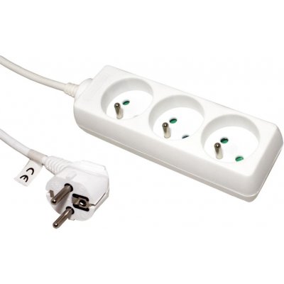 PremiumCord Prodlužovací přívod 230V 2m 3 zásuvky pp3-02 – Zbozi.Blesk.cz