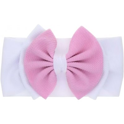 IZMAEL Dětská čelenka Motýlek Bílá Světle Růžová – Zboží Mobilmania