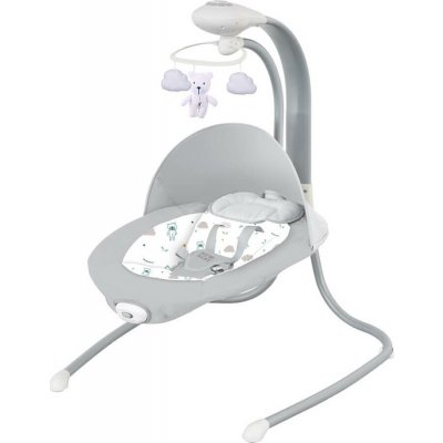 NEW BABY Dětské houpací křeslo TEDDY PLUS s vibracemi 94x83x83 šedá – Sleviste.cz