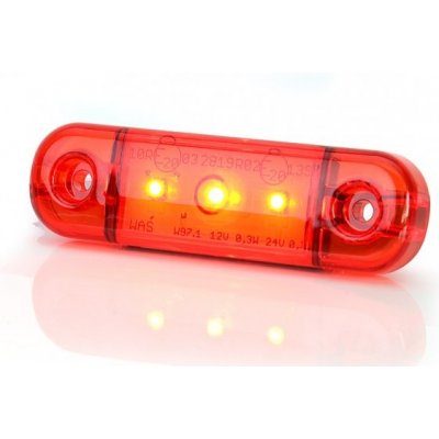 poziční světlo LED červené MINI 12-24V WAS – Zboží Mobilmania