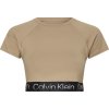 Dámská Trička Calvin Klein WO SS Croped T-shirt aluminum