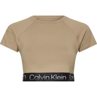 Calvin Klein WO SS Croped T-shirt aluminum – Zboží Mobilmania