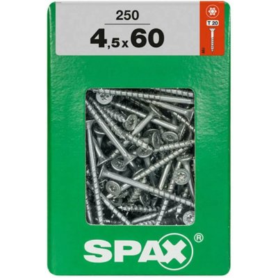 Spax Uni vrut zápust.hlava T-Star+ T20 4CUT část.závit Wirox 45 x 60 mm 250 ks – Hledejceny.cz