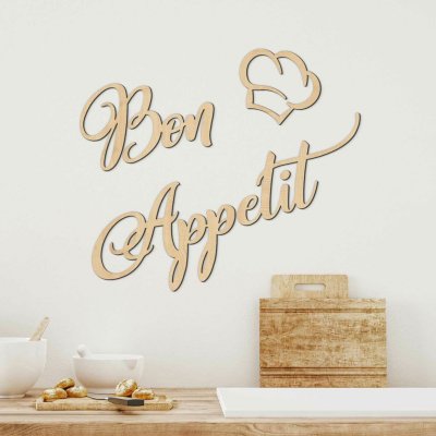 Nápis na zeď do kuchyně - Bon Appetit – Zboží Mobilmania