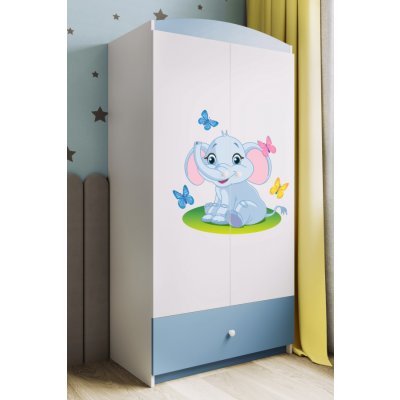 Kocot kids Babydreams 90 cm slon s motýlky modrá