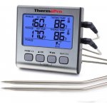 ThermoPro TP-17 digitální kuchyňský teploměr, dvě sondy, stříbrný TP-17 – Zboží Dáma