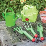 Bigjigs Toys zahradní set nářadí zelená 3 ks