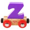 Dřevěný vláček Bigjigs Rail Hop vagónek dřevěné vláčkodráhy Písmeno Z