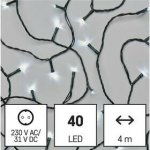 EMOS D4AC01 Vánoční osvětlení 40 LED řetěz 4 m venkovní i vnitřní studená bílá časovač – Hledejceny.cz