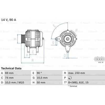 Generátor BOSCH 0 986 040 380 (0986040380) – Hledejceny.cz