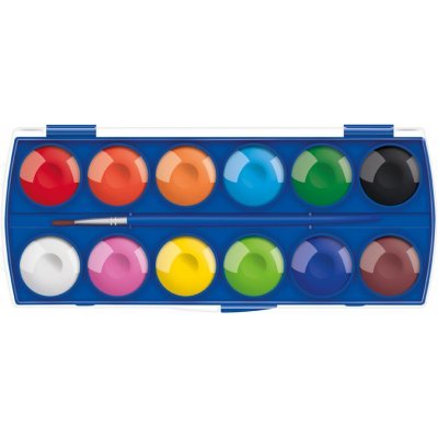 MFP Paper barvy vodové 12 ks barev 30mm + štětec 6300358 – Zboží Dáma