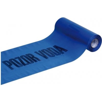 Gtex Výstražná fólie 22 cm x 250 m modrá s potiskem Pozor voda – Sleviste.cz