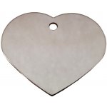 Bafpet Oboustranná psí známka srdíčko Stříbrná 2,1 x 2,2cm 03M – Zboží Dáma