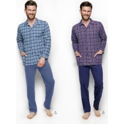 Taro Gracjan pánské pyžamo dlouhé tmavě modré