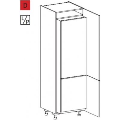 EBS CHU22LPS Skříň pro vestavnou lednici, 60 cm, diamantově šedá 1 set