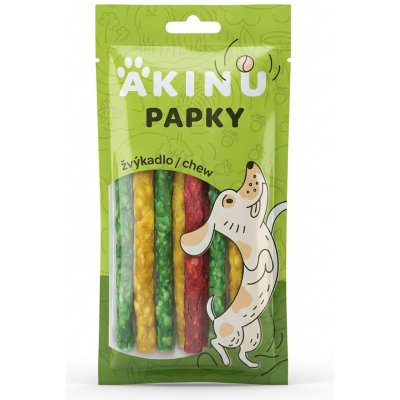 Akinu PAPKY Tyčinky vícebarevné žvýkací 12,5 cm 9 ks – Zboží Mobilmania
