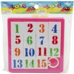 Přesouvačka hlavolam čísla plast 8x8cm mix barev – Hledejceny.cz