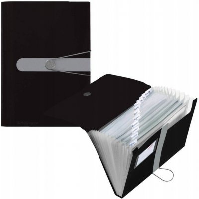 Herlitz Spisové desky easy orga A4 s 12dílným organizérem, černé – Sleviste.cz