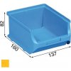 Úložný box Allit Plastové boxy na drobný materiál 137x160x82 mm žluté