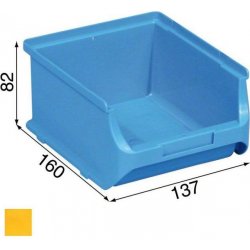 Allit Plastové boxy na drobný materiál 137x160x82 mm žluté