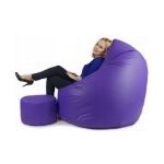 Agami sedací vak XXXL + podnožník ekokůže fialová AGA24288 – Hledejceny.cz