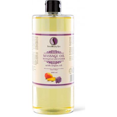 Sara Beauty Spa přírodní rostlinný masážní olej Mango-Levandule 1000 ml – Zboží Mobilmania