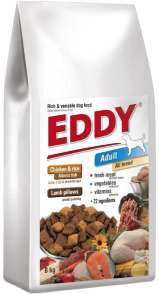 EDDY Adult All Breed kuřecí s polštářky s jehněčím 8 kg