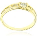 Zlatnictví U Kostela dámský zásnubní prsten ze žlutého zlata DLR2106 – Zboží Mobilmania